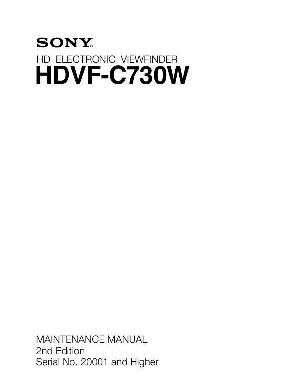 Сервисная инструкция Sony HDVF-C730W ― Manual-Shop.ru