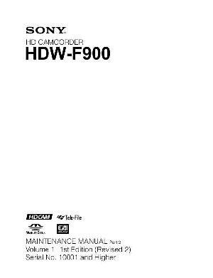 Сервисная инструкция Sony HDW-F900 VOL.1 PART2 ― Manual-Shop.ru