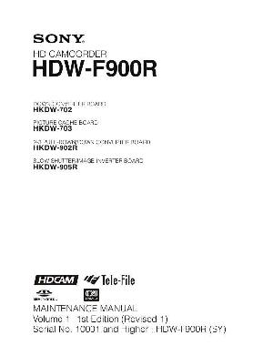 Сервисная инструкция Sony HDW-F900R VOL.1 ― Manual-Shop.ru