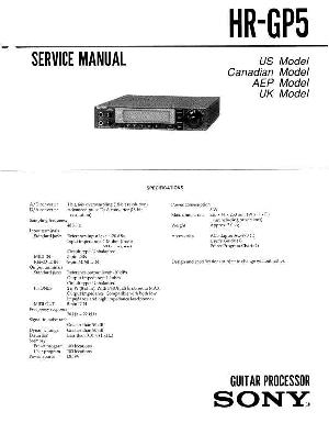 Сервисная инструкция Sony HR-GP5 ― Manual-Shop.ru