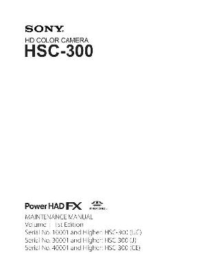 Сервисная инструкция Sony HSC-300 ― Manual-Shop.ru