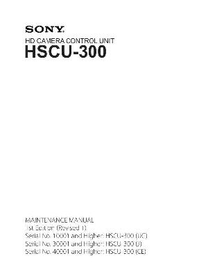 Сервисная инструкция Sony HSCU-300 ― Manual-Shop.ru