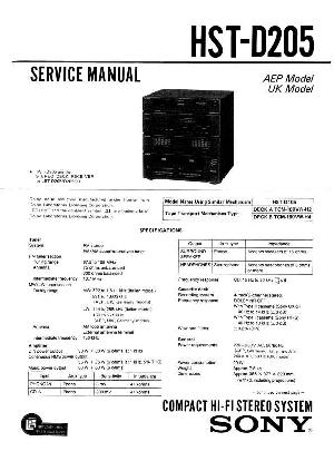 Сервисная инструкция Sony HST-D205 ― Manual-Shop.ru