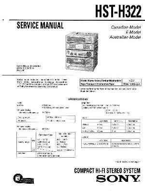 Сервисная инструкция Sony HST-H322 ― Manual-Shop.ru