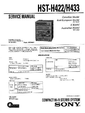Сервисная инструкция Sony HST-H422, HST-H433 ― Manual-Shop.ru