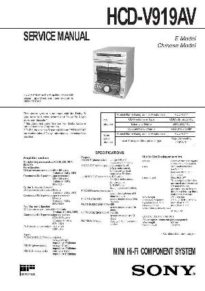 Сервисная инструкция Sony HTC-V919AV (MHC-V919AV) ― Manual-Shop.ru