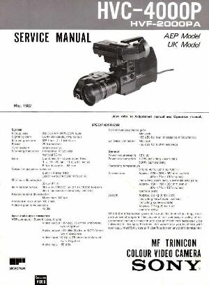 Сервисная инструкция Sony HVC-4000P ― Manual-Shop.ru