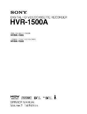 Сервисная инструкция Sony HVR-1500A VOL.2 ― Manual-Shop.ru