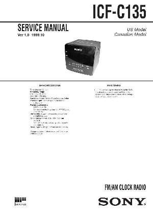 Сервисная инструкция Sony ICF-C135 ― Manual-Shop.ru