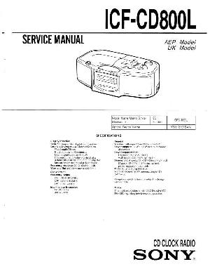 Сервисная инструкция Sony ICF-CD800L ― Manual-Shop.ru