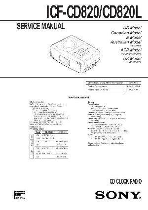 Сервисная инструкция Sony ICF-CD820, ICF-CD820L ― Manual-Shop.ru