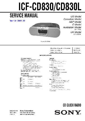 Сервисная инструкция Sony ICF-CD830 ― Manual-Shop.ru