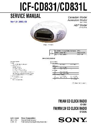 Сервисная инструкция Sony ICF-CD831, ICF-CD831L ― Manual-Shop.ru