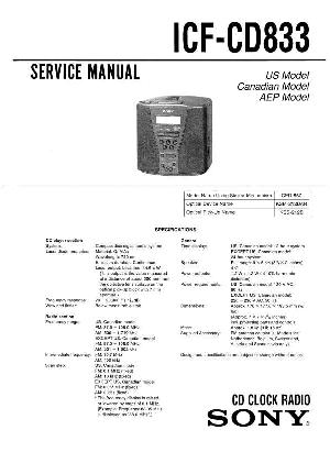 Сервисная инструкция Sony ICF-CD833 ― Manual-Shop.ru