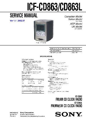 Сервисная инструкция Sony ICF-CD863, ICF-CD863L ― Manual-Shop.ru