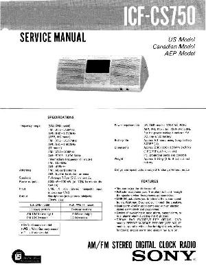 Сервисная инструкция Sony ICF-CS750 ― Manual-Shop.ru