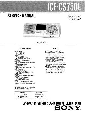 Сервисная инструкция Sony ICF-CS750L ― Manual-Shop.ru