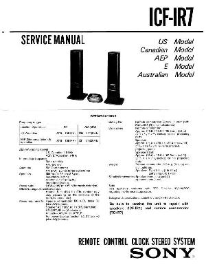Сервисная инструкция Sony ICF-IR7 ― Manual-Shop.ru