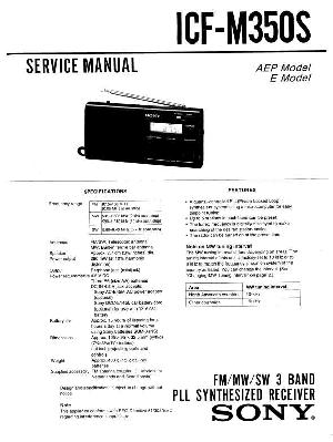 Сервисная инструкция Sony ICF-M350S ― Manual-Shop.ru