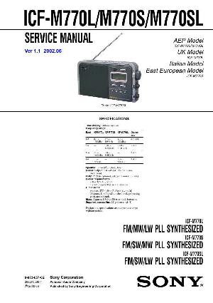 Сервисная инструкция Sony ICF-M770S ― Manual-Shop.ru