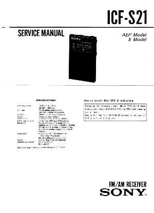 Сервисная инструкция Sony ICF-S21  ― Manual-Shop.ru
