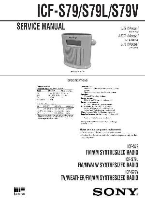 Сервисная инструкция Sony ICF-S79, ICF-S79L, ICF-S79V ― Manual-Shop.ru