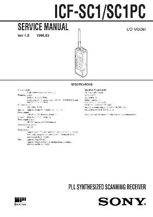 Сервисная инструкция Sony ICF-SC1, ICF-SC1PC ― Manual-Shop.ru