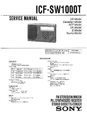 Сервисная инструкция Sony ICF-SW1000T ― Manual-Shop.ru