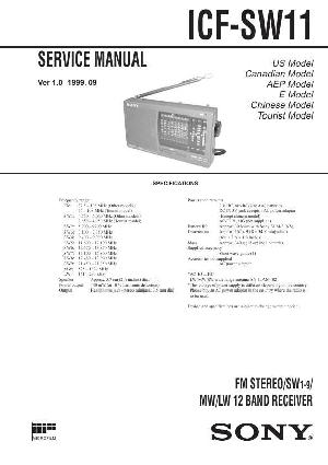 Сервисная инструкция Sony ICF-SW11 ― Manual-Shop.ru