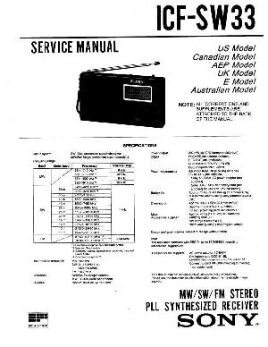 Сервисная инструкция Sony ICF-SW33 ― Manual-Shop.ru