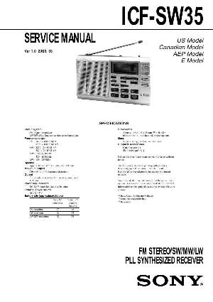 Сервисная инструкция Sony ICF-SW35 ― Manual-Shop.ru