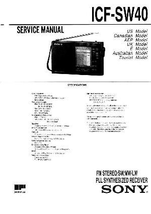 Сервисная инструкция Sony ICF-SW40  ― Manual-Shop.ru