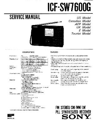 Сервисная инструкция Sony ICF-SW7600G ― Manual-Shop.ru