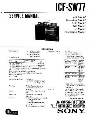 Сервисная инструкция Sony ICF-SW77 ― Manual-Shop.ru