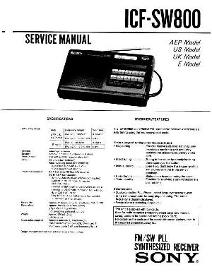 Сервисная инструкция Sony ICF-SW800 ― Manual-Shop.ru