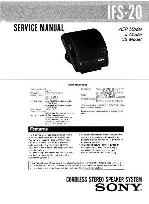 Сервисная инструкция Sony IFS-20 ― Manual-Shop.ru
