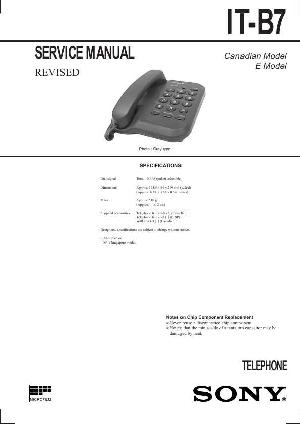 Сервисная инструкция Sony IT-B7 ― Manual-Shop.ru