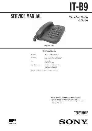 Сервисная инструкция Sony IT-B9 ― Manual-Shop.ru
