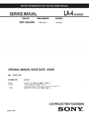 Сервисная инструкция Sony KDF-42E2000 LA-4 ― Manual-Shop.ru