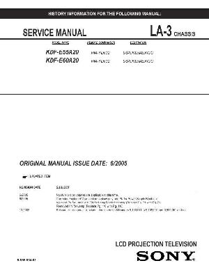 Сервисная инструкция Sony KDF-E55A20, KDF-E60A20, LA-3 ― Manual-Shop.ru