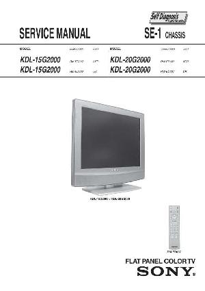 Сервисная инструкция Sony KDL-15G2000, 20G2000, SE-1 шасси ― Manual-Shop.ru