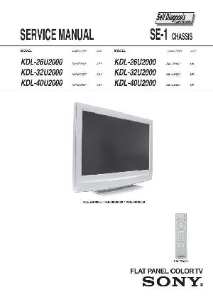 Сервисная инструкция Sony KDL-26U2000, KDL-32U2000, KDL-40U2000, SE-1  ― Manual-Shop.ru