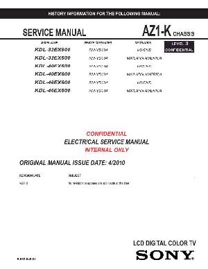 Сервисная инструкция Sony KDL-32EX600, KDL-40EX600, KDL-46EX600, AZ1-K шасси ― Manual-Shop.ru