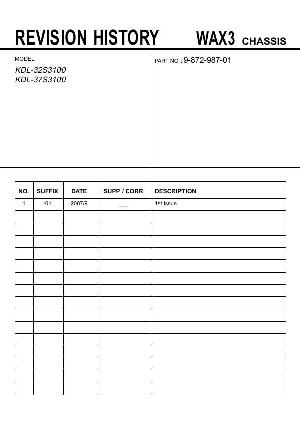 Сервисная инструкция Sony KDL-32S3100, KDL-37S3100, WAX3  ― Manual-Shop.ru