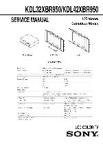 Сервисная инструкция Sony KDL-32XBR950, KDL-42XBR950 