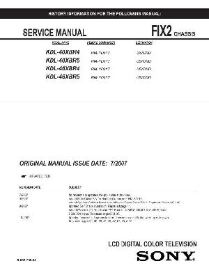 Сервисная инструкция Sony KDL-40XBR4, KDL-40XBR5, KDL-46XBR4, KDL-46XBR5 FIX2 ― Manual-Shop.ru