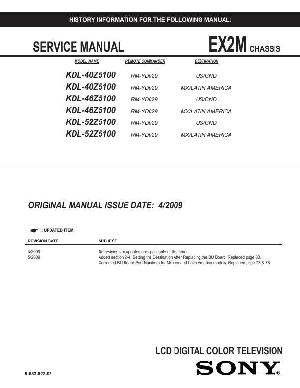 Сервисная инструкция Sony KDL-40Z5100, KDL-46Z5100, KDL-52Z5100 988382202 ― Manual-Shop.ru
