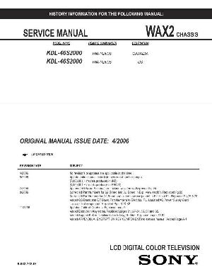 Сервисная инструкция Sony KDL-46S2000 ― Manual-Shop.ru