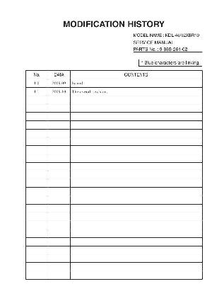 Сервисная инструкция Sony KDL-46XBR10, KDL-52XBR10 EX2S ― Manual-Shop.ru