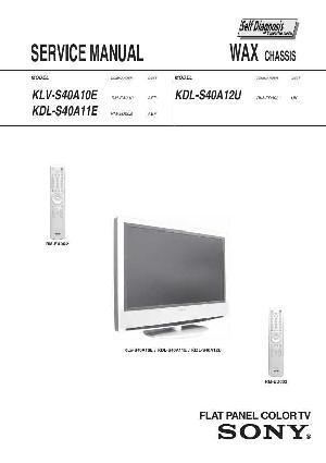 Сервисная инструкция Sony KDL-S40A11E, KDL-S40A12U, KLV-S40A10E, WAX  ― Manual-Shop.ru